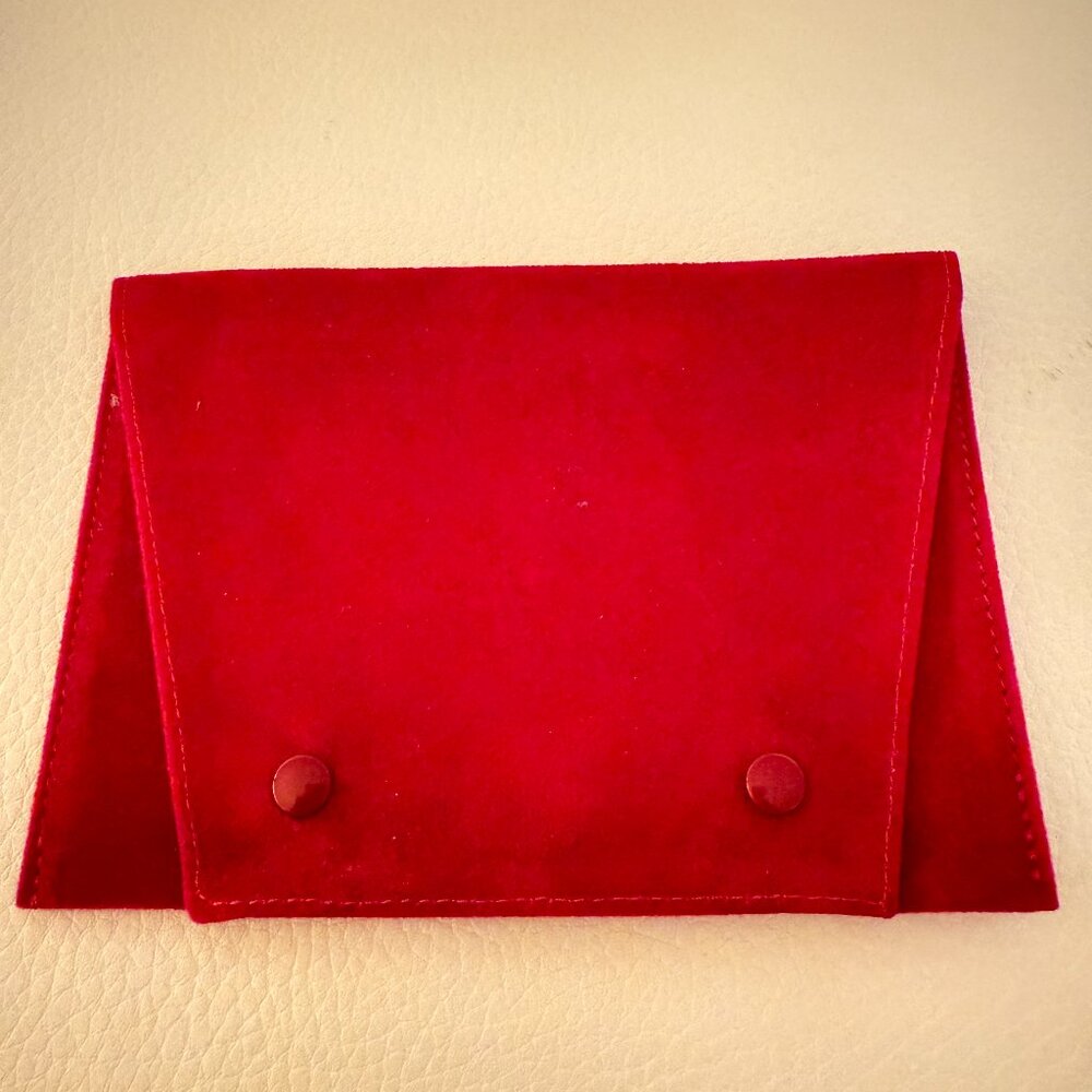NEW CARTIER Jewelry Watch Travel Red Velvet Case Pouch Envelope